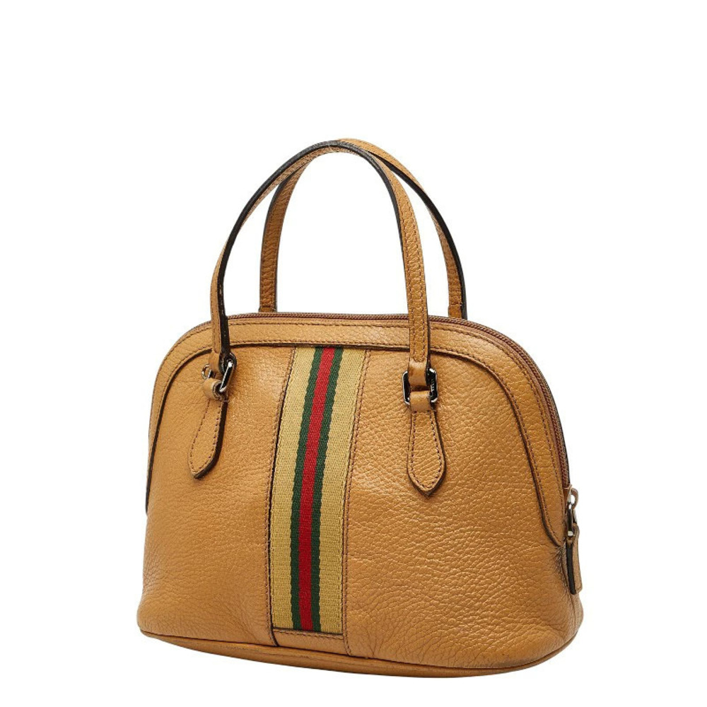 Gucci Bag Shoulder 2way Beige Leather Sherry Tan